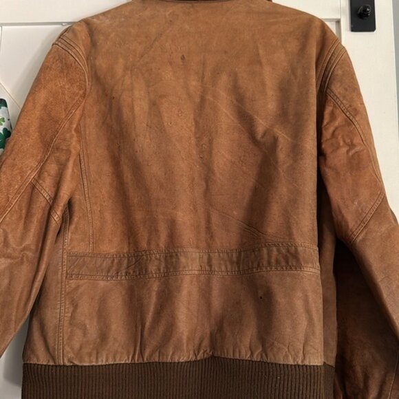 Vintage Burma Run leather bomber jacket size medium 35 years old - Picture 6 of 6
